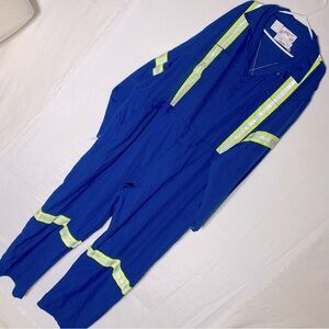 Culimited Aramid Nomex Flame Resistant Blue Coveralls With Reflective Strips 66T